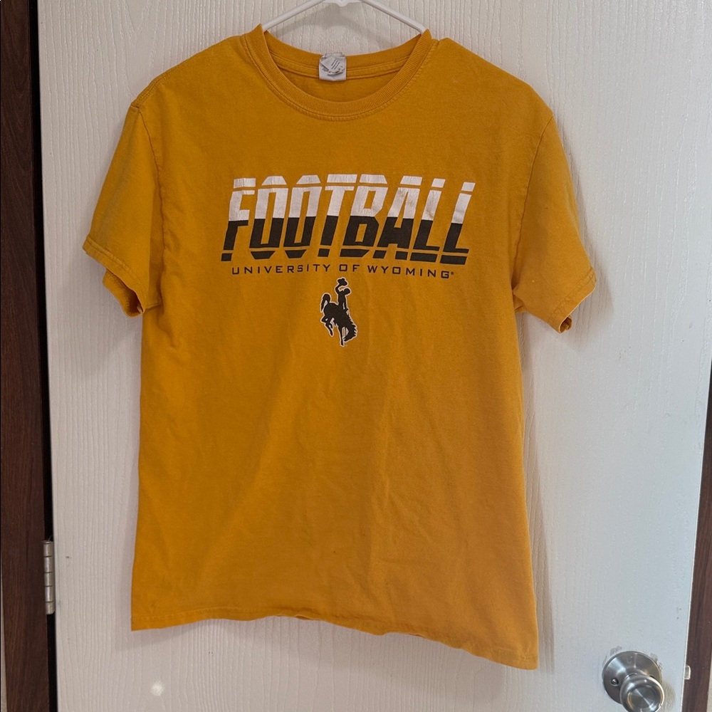 Gildan Yellow University of Wyoming Football Tee